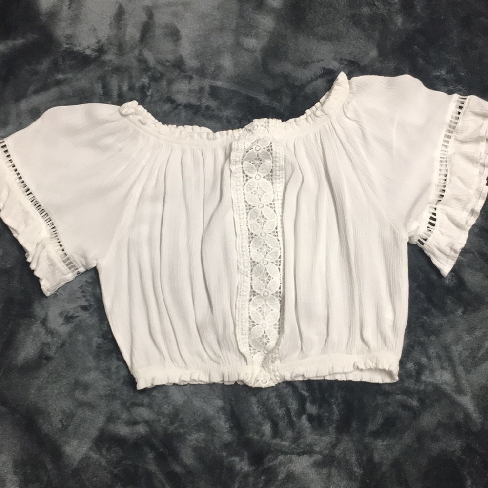 White off the shoulder top